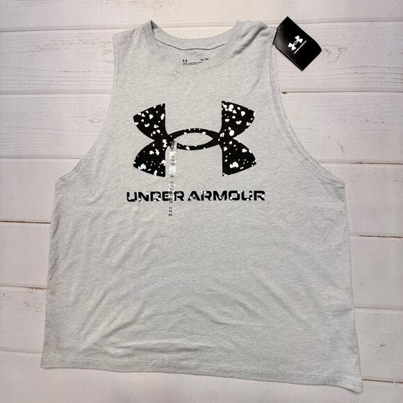 NWT - Under Armour - Women’s Grey Graphic Tank - Size X-Large - Picture 1 of 8